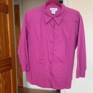 Chadwicks Fuchsia Button-Up Blouse
